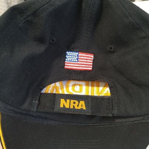 NRA Baseball Cap Strap Back BLACK National Rifle Association - Picture 5 of 7